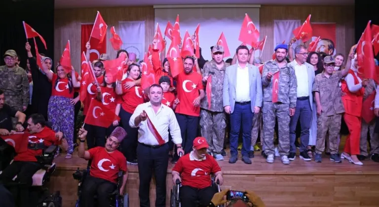 Bursa'da engelli bireylerden özel Zafer kutlaması