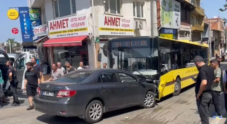 Bursa'da feci kaza: Otomobil ile belediye otobüsü çarpıştı!