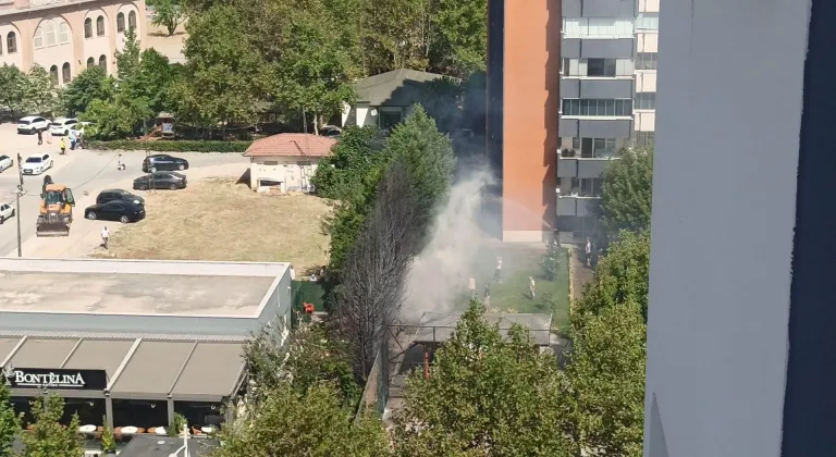 Bursa'da şehrin merkezindeki alevler korku yaşattı