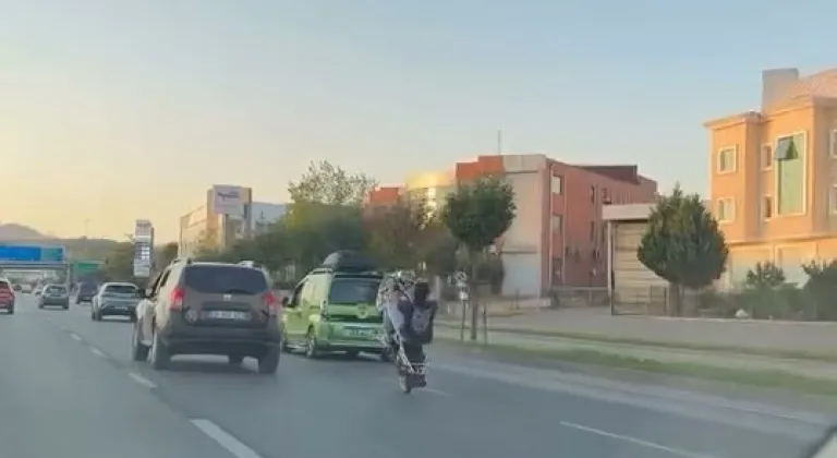 Bursa'da tehlikeli yolculuk!