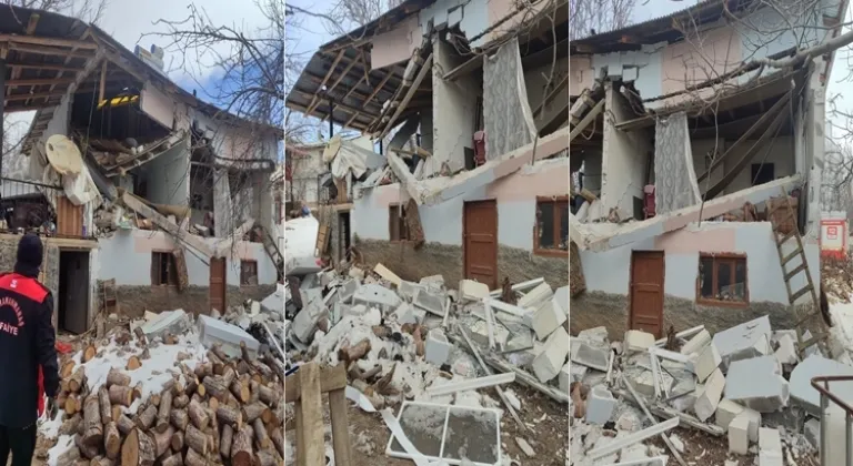 Gaz sıkışması sonucu patlama! Ev harabeye döndü: 1 yaralı