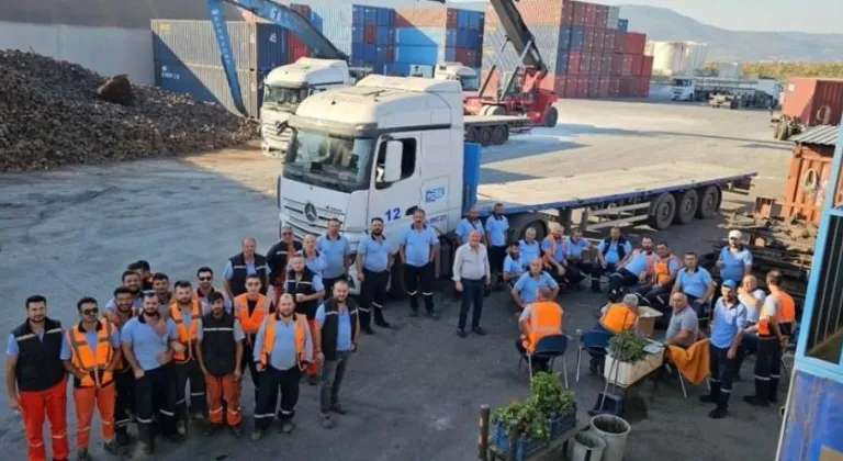Gemlik Roda Port Limanı'nda iş bırakma eylemi