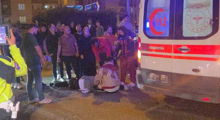 Bursa'da hafif ticari araç yayaya çarptı