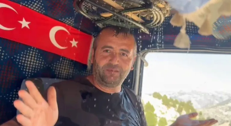 Kamyon şoföründen sıcağa karşı ilginç buluş