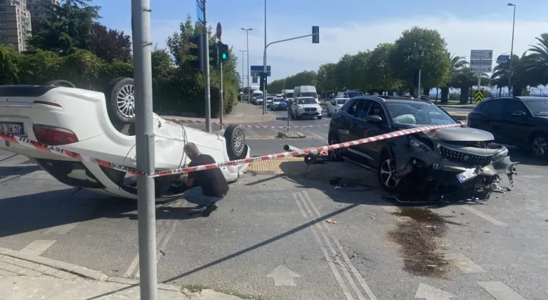 Kartal’da araç takla attı: 4 kişi yaralandı