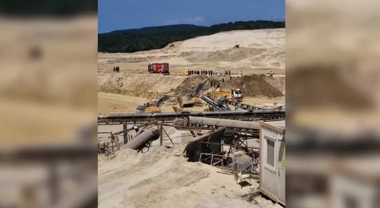 Kum ocağında göçük: 1 işçi balçık içinde kaldı