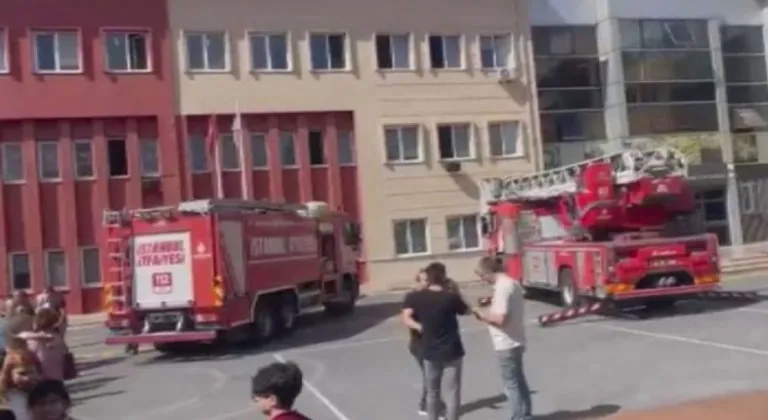 Okul kantininde korkutan yangın