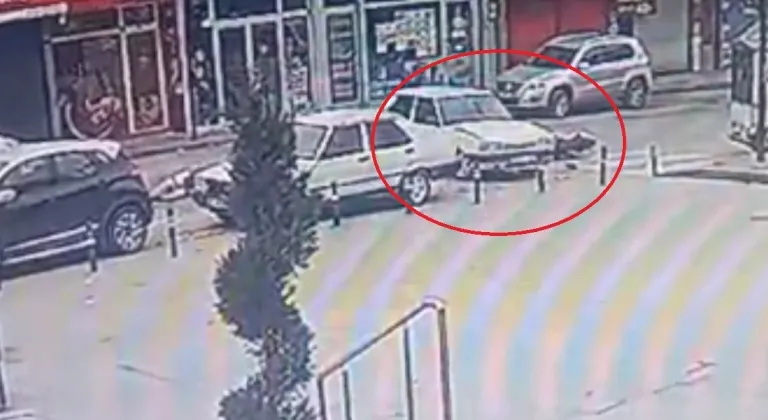 Sürücü havada takla attı!
