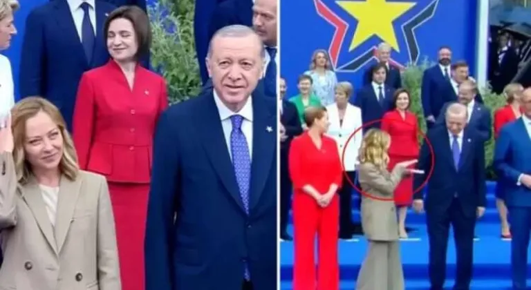 Zirvede boy farkı diyaloğu... Erdoğan ve Meloni gündem oldu