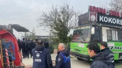 Bursa'da lokanta minibüslere baskın