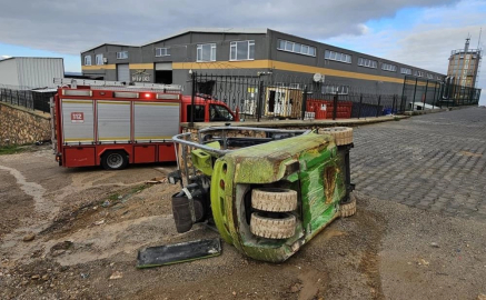 Forkliftin altında kalan işçi hayatını kaybetti