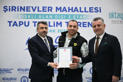 Bursa'nın o ilçesinde tapular teslim edildi