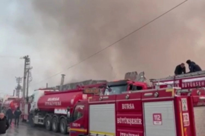 Bursa'da fabrika yangını