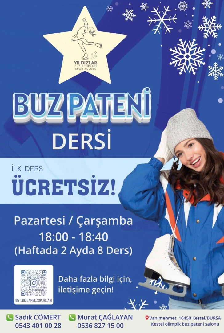 Bursa’da Artistik Buz Patenine Büyük İlgi: Yıldızlar Buz Sporları Spor Kulübü ile Tanışın!