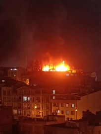 Bursa'da tarihi Kestel Kalesi alevlere teslim oldu