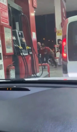 Petrol istasyonunda kavga!