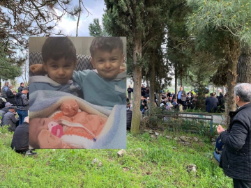 Yangında hayatını kaybeden kardeşler gözyaşlarıyla toprağa verildi