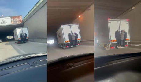 Bursa'da tehlikeli yolculuk kamerada