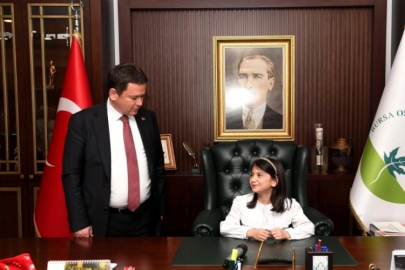 Osmangazi'de başkanlık koltuğunun yeni sahibi çocuklar oldu