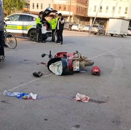 Bursa'da kafa kafaya çarpıştılar : 1 yaralı