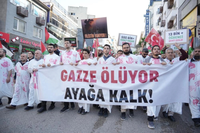 Bursa'da Filistin'e destek yürüyüşü