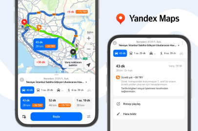Yandex Maps artık güzergâh boyunca yol ücretlerini gösteriyor