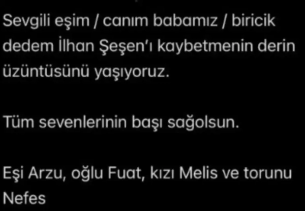 Sanatçı İlhan Şeşen hayatını kaybetti! Ölüm nedeni belli oldu - Resim : 1