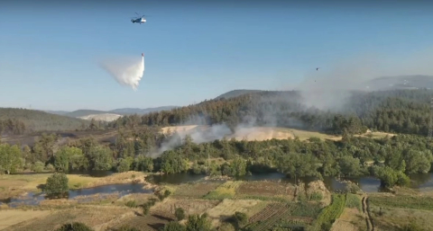 Bursa’daki orman yangınına müdahale sürüyor