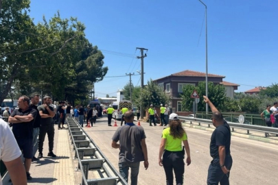 Yangın bölgesine giriş ve çıkışlar kapatıldı