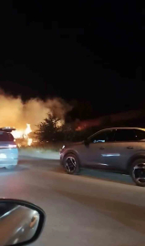 Düğünden atılan havai fişek otluk alanda yangın çıkardı, salon boşaltıldı