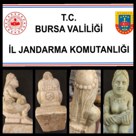 Bursa'da Roma heykeli son anda kurtarıldı!