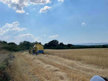 Büyükşehir'den biçerdöver hamlesi: İlk hasat Keles’ten