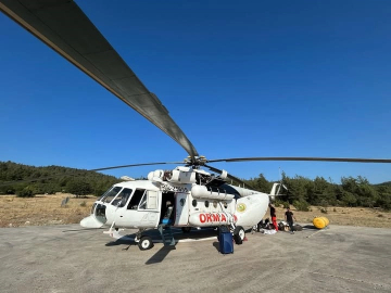 Orhaneli’de yangın helikopteri göreve başladı