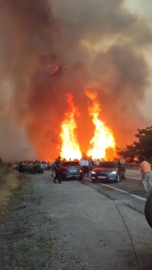 Bursa’da yangın sebebiyle Karahıdır Mahallesi boşaltılıyor