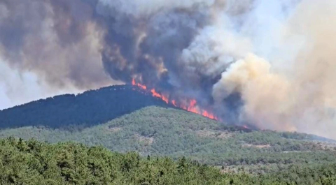 Harmancık’ta yangın yeniden büyüdü