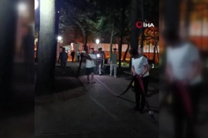 Bursa'da havai fişekle yangın çıkaran 4 kişi yakalandı