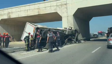 Bursa'da feci kaza! Kamyon şoförü hayatını kaybetti