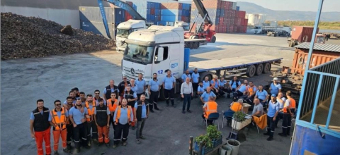 Gemlik Roda Port Limanı'nda iş bırakma eylemi