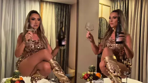 Hadise, Nicki Minaj akımına uydu: Masanın üzerinde poz verdi
