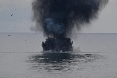 Balıkçıların bulduğu insansız deniz aracı imha edildi