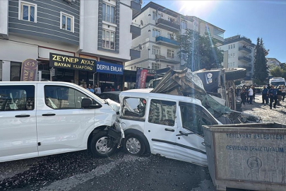 Freni arızalanan kamyon 15 araca çarptı, 3 kişi yaralandı
