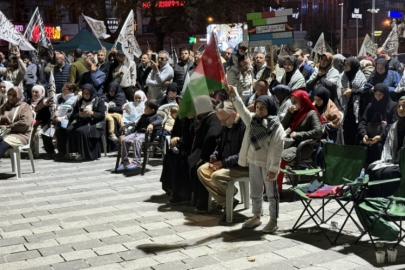 Sumud Filosu'na yapılan saldırılar Bursa'da protesto edildi...