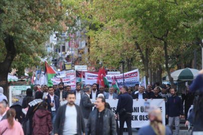 Bursa'da Filistin'e destek yürüyüşü