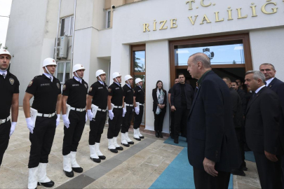 Cumhurbaşkanı Erdoğan, Rize Valiliğini ziyaret etti