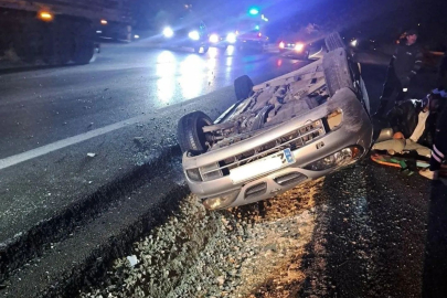 Otomobil takla attı: 2 yaralı