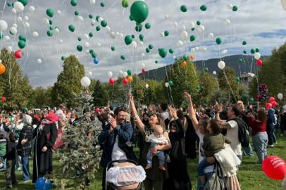 Balonlar şampiyon Çağan Ata için gökyüzüyle buluştu