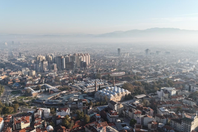 Bursa'da tarihi mekanlar, sisler arasından görüntülendi
