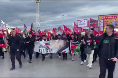 Bursa'da Filistin’e destek yürüyüşü düzenlendi