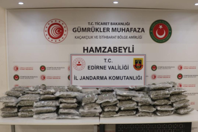 Edirne'de 105,2 kilogram uyuşturucu ele geçirildi