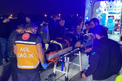Kontrolden çıkan motosiklet kaldırma çarptı : 1 ağır yaralı